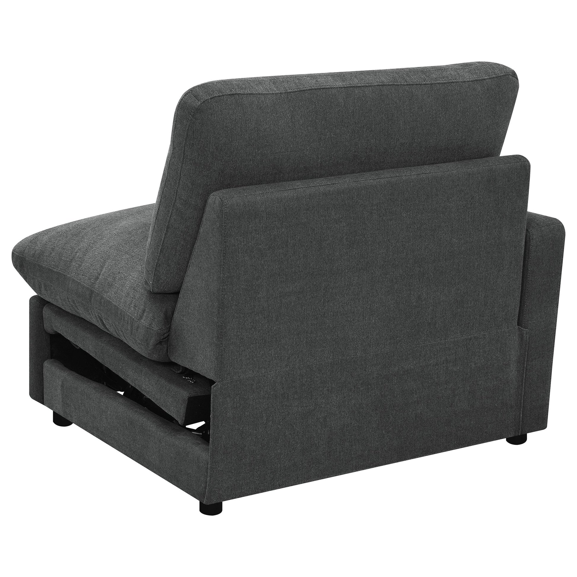  Coaster Furniture Collins 609530LRP Modular LAF Power Recliner - Dark Grey IMAGE 10