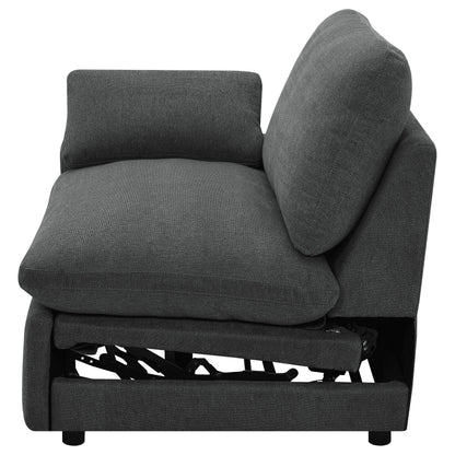  Coaster Furniture Collins 609530LRP Modular LAF Power Recliner - Dark Grey IMAGE 9