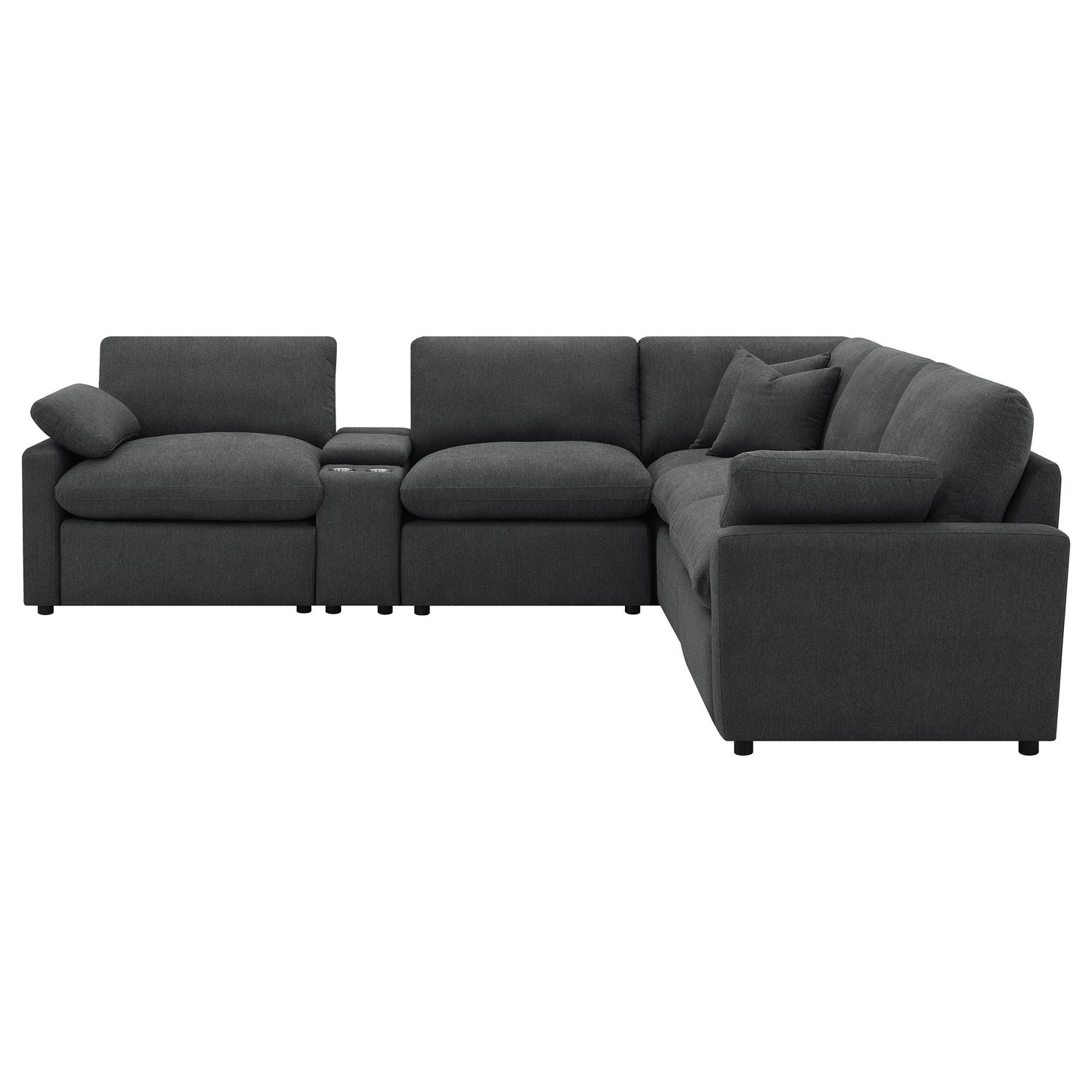  Coaster Furniture Collins 609530P-SET 6-piece Modular Power Reclining Sectional - Dark Grey IMAGE 6