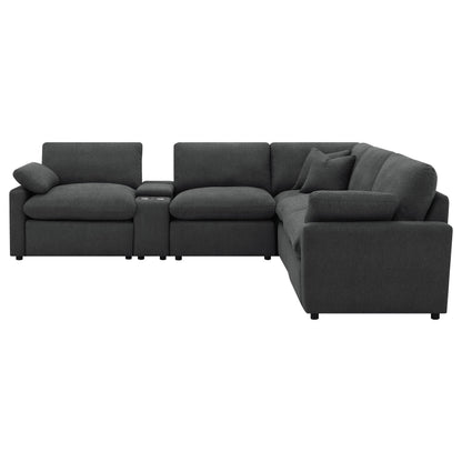  Coaster Furniture Collins 609530P-SET 6-piece Modular Power Reclining Sectional - Dark Grey IMAGE 6