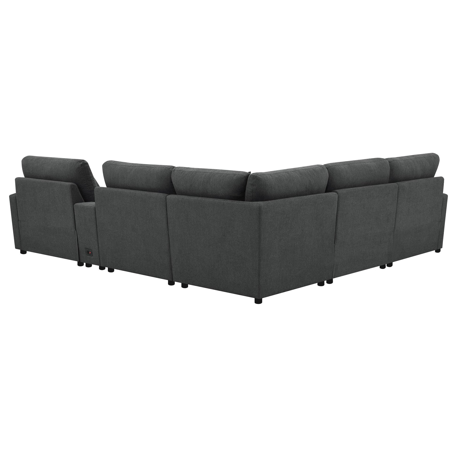  Coaster Furniture Collins 609530P-SET 6-piece Modular Power Reclining Sectional - Dark Grey IMAGE 8