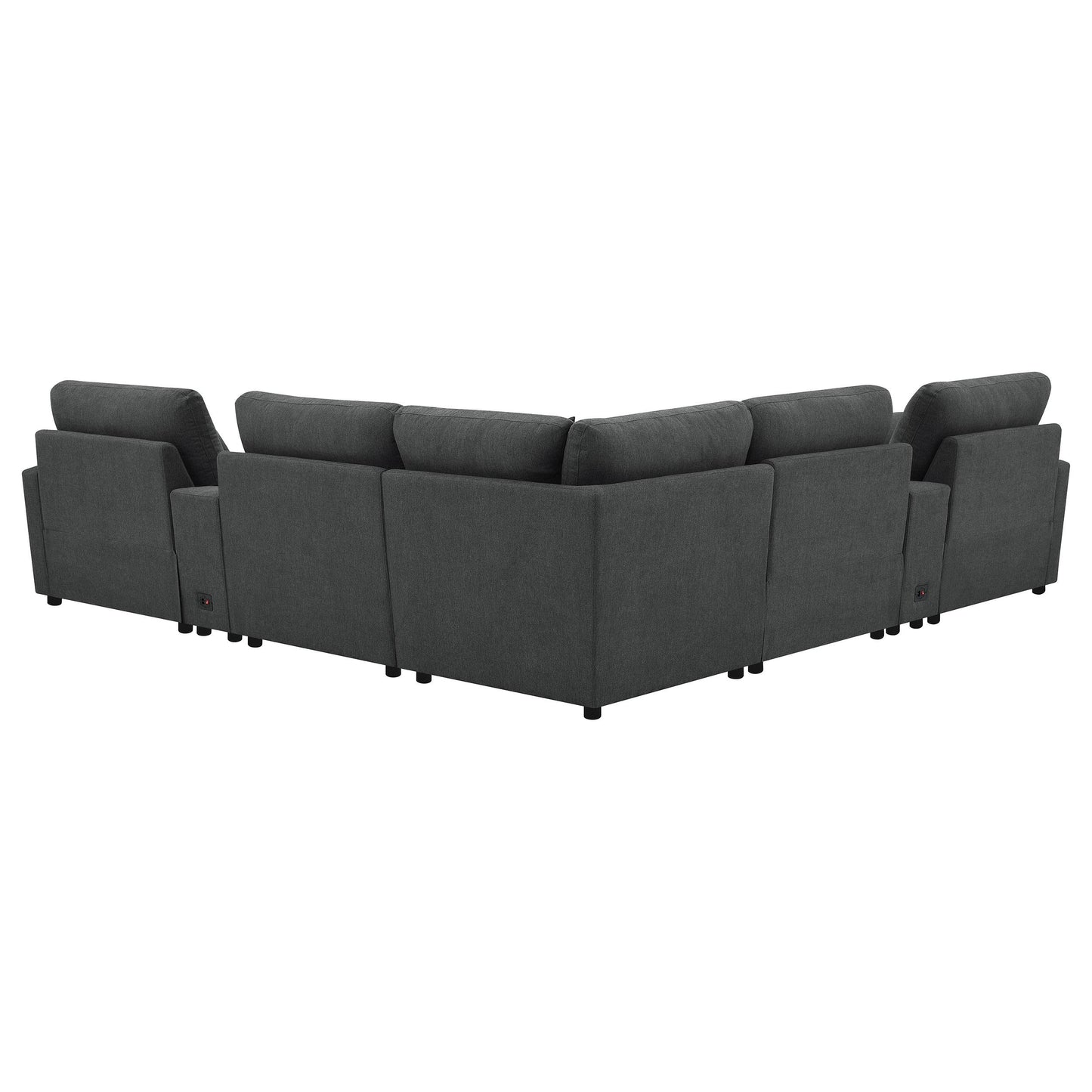  Coaster Furniture Collins 609530P-SETA 7-piece Modular Power Reclining Sectional - Dark Grey IMAGE 5