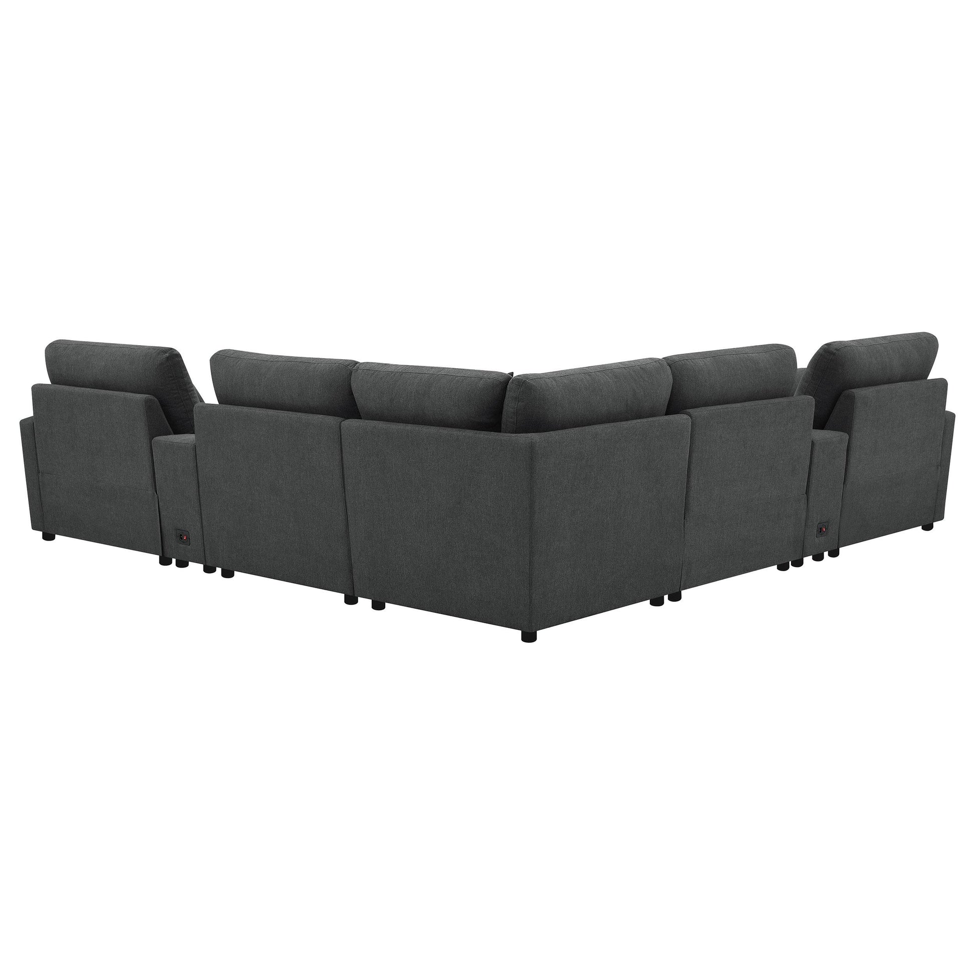  Coaster Furniture Collins 609530P-SETA 7-piece Modular Power Reclining Sectional - Dark Grey IMAGE 5