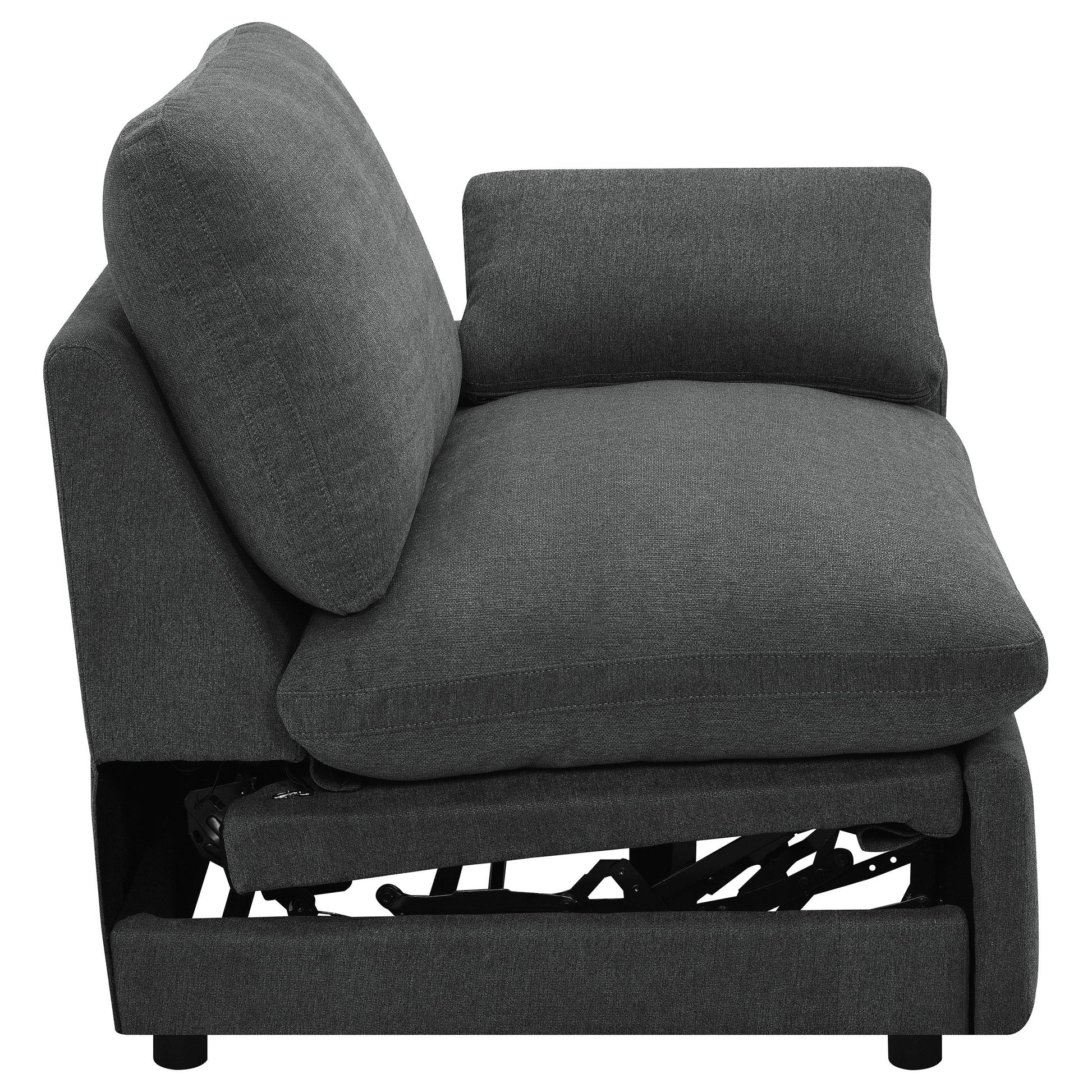 Coaster Furniture Collins 609530RRP Modular RAF Power Recliner - Dark Grey IMAGE 15