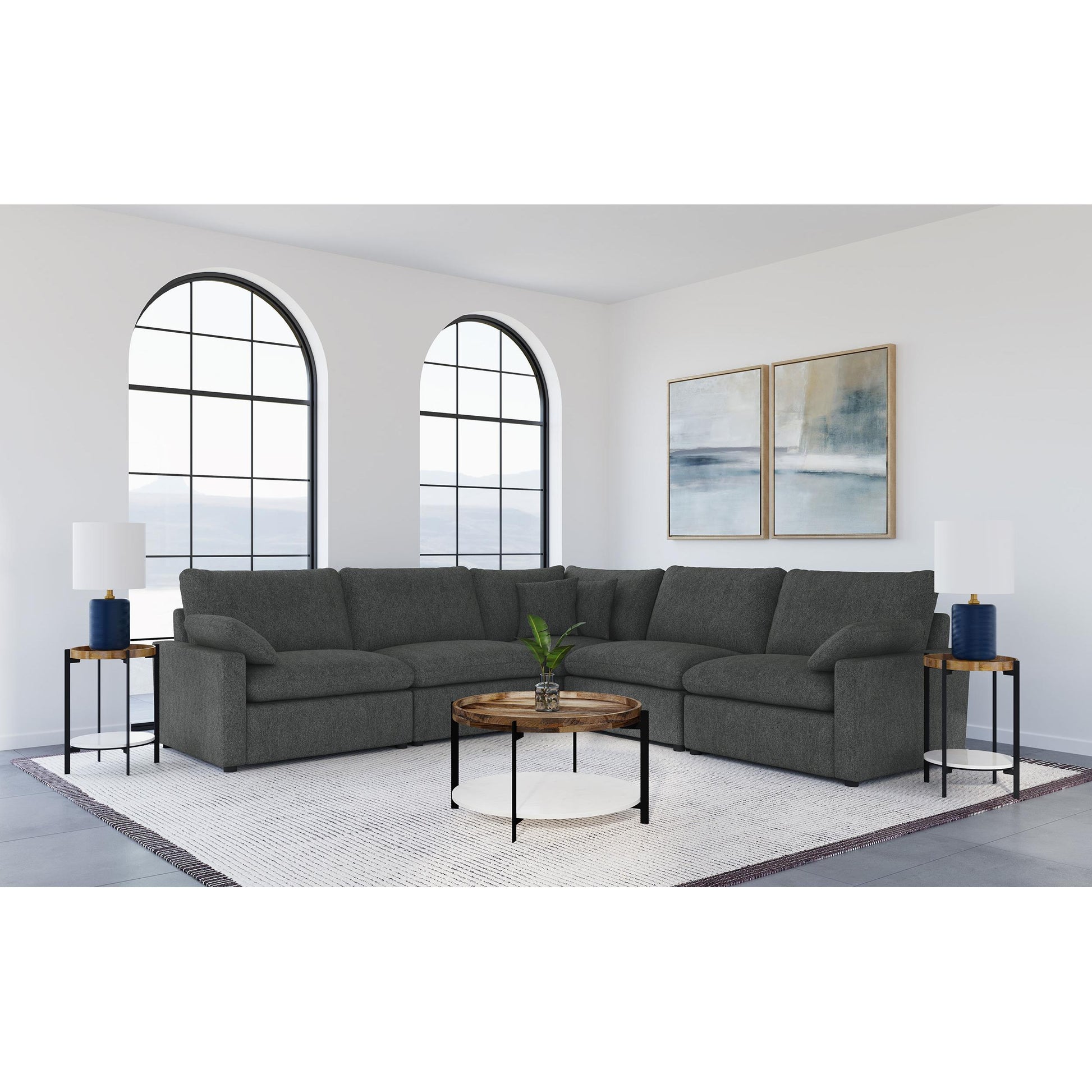  Coaster Furniture Collins 609530RRP Modular RAF Power Recliner - Dark Grey IMAGE 8