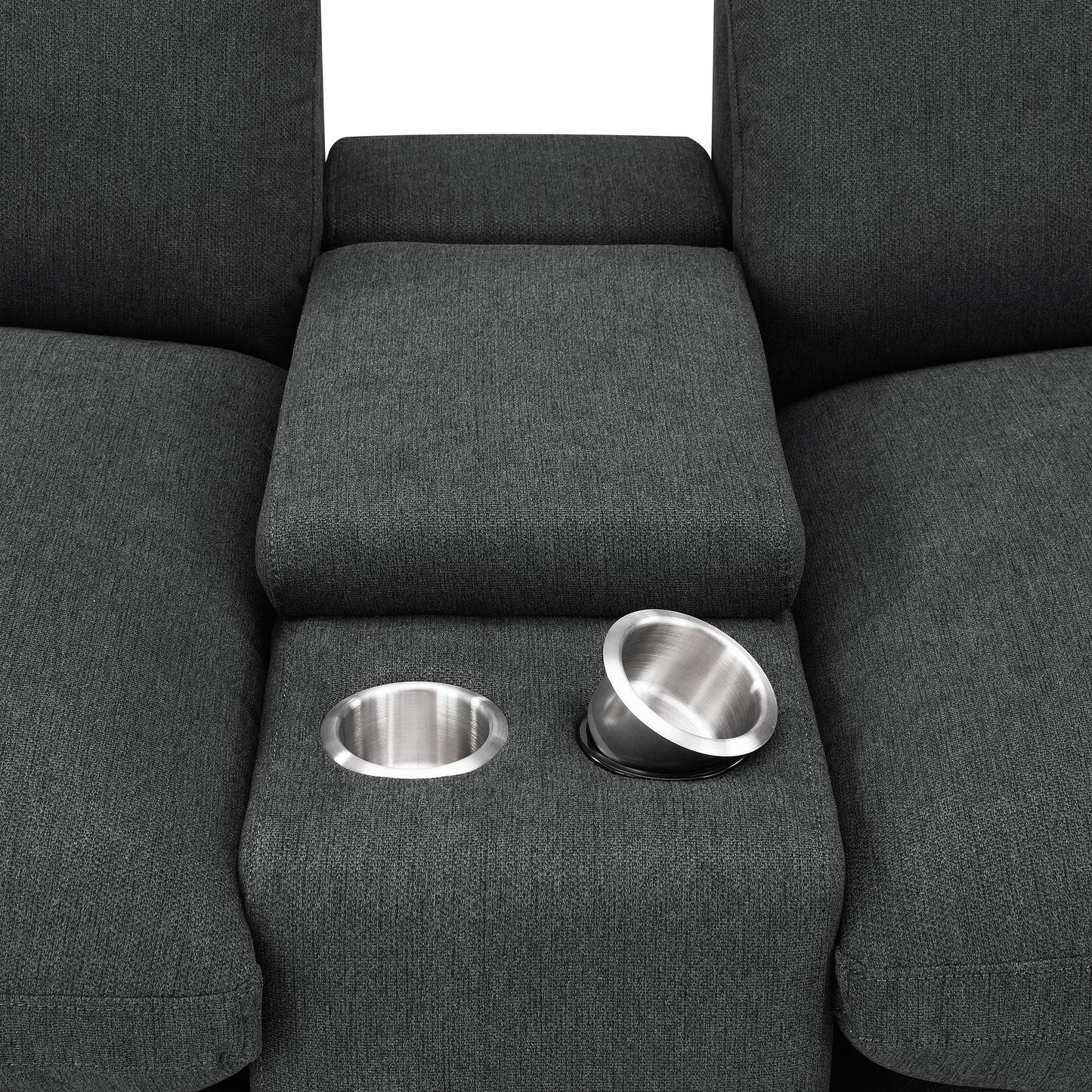  Coaster Furniture Collins 609531PT 5-Piece Power Reclining Home Theater Seating - Dark Grey IMAGE 5