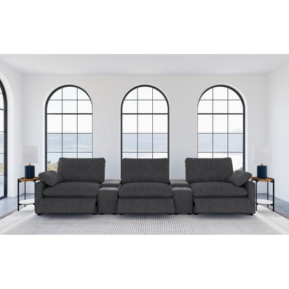  Coaster Furniture Collins 609531PT 5-Piece Power Reclining Home Theater Seating - Dark Grey IMAGE 7