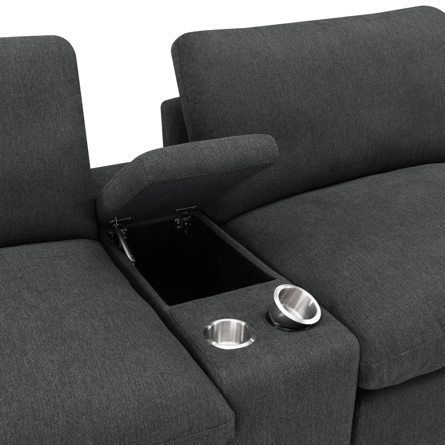  Coaster Furniture Collins 609531PT 5-Piece Power Reclining Home Theater Seating - Dark Grey IMAGE 8
