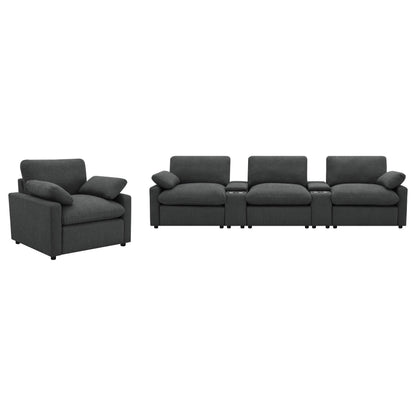  Coaster Furniture Collins 609533P Upholstered Power Recliner Chair - Dark Grey IMAGE 10