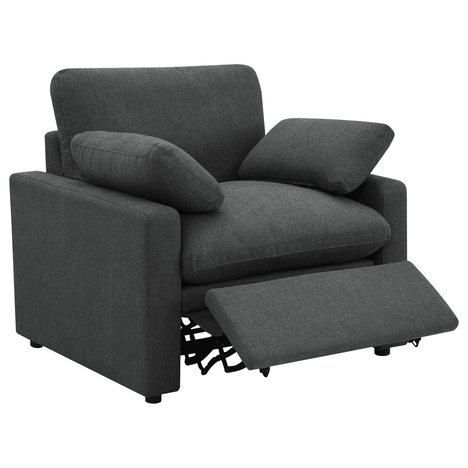  Coaster Furniture Collins 609533P Upholstered Power Recliner Chair - Dark Grey IMAGE 14