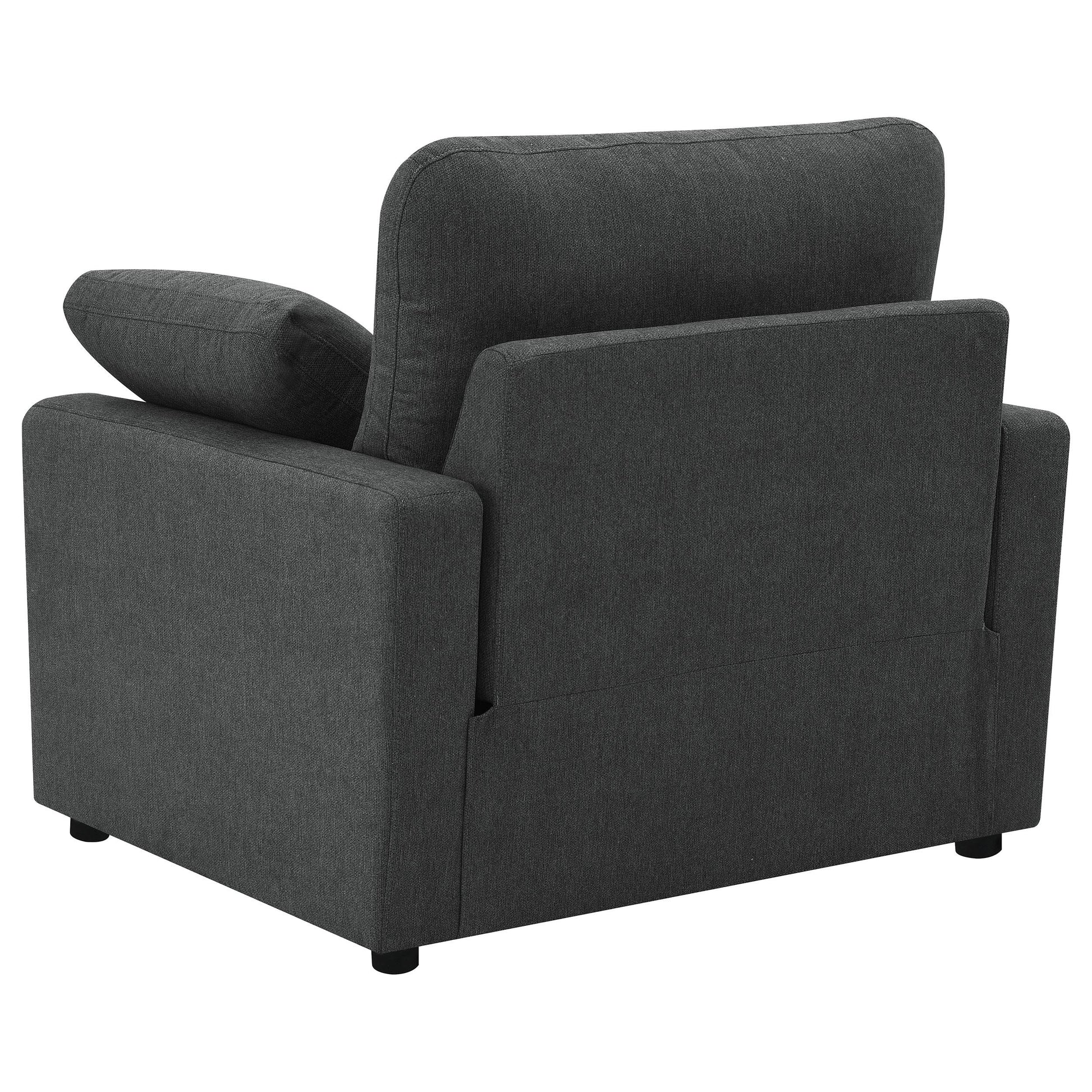  Coaster Furniture Collins 609533P Upholstered Power Recliner Chair - Dark Grey IMAGE 6