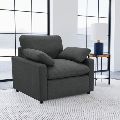  Coaster Furniture Collins 609533P Upholstered Power Recliner Chair - Dark Grey IMAGE 8