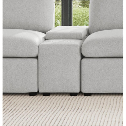  Coaster Furniture Collins 609560CON Upholstered Modular Storage Console - Grey IMAGE 3