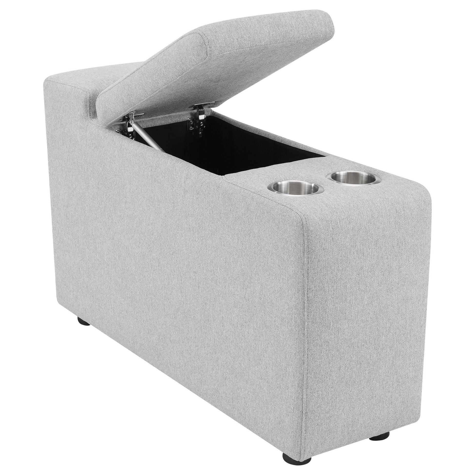  Coaster Furniture Collins 609560CON Upholstered Modular Storage Console - Grey IMAGE 5
