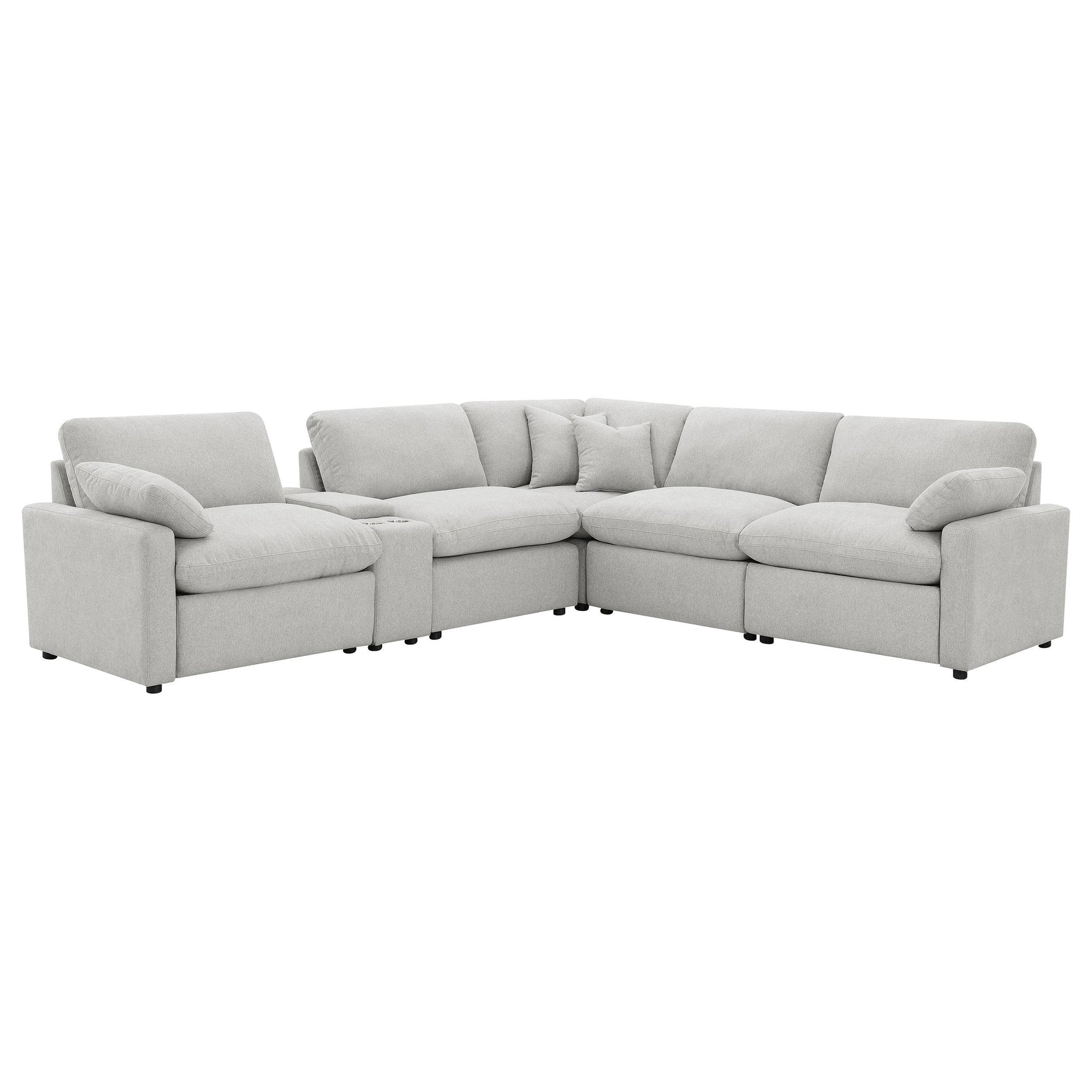  Coaster Furniture Collins 609560P-SET 6-piece Modular Power Reclining Sectional - Grey IMAGE 7