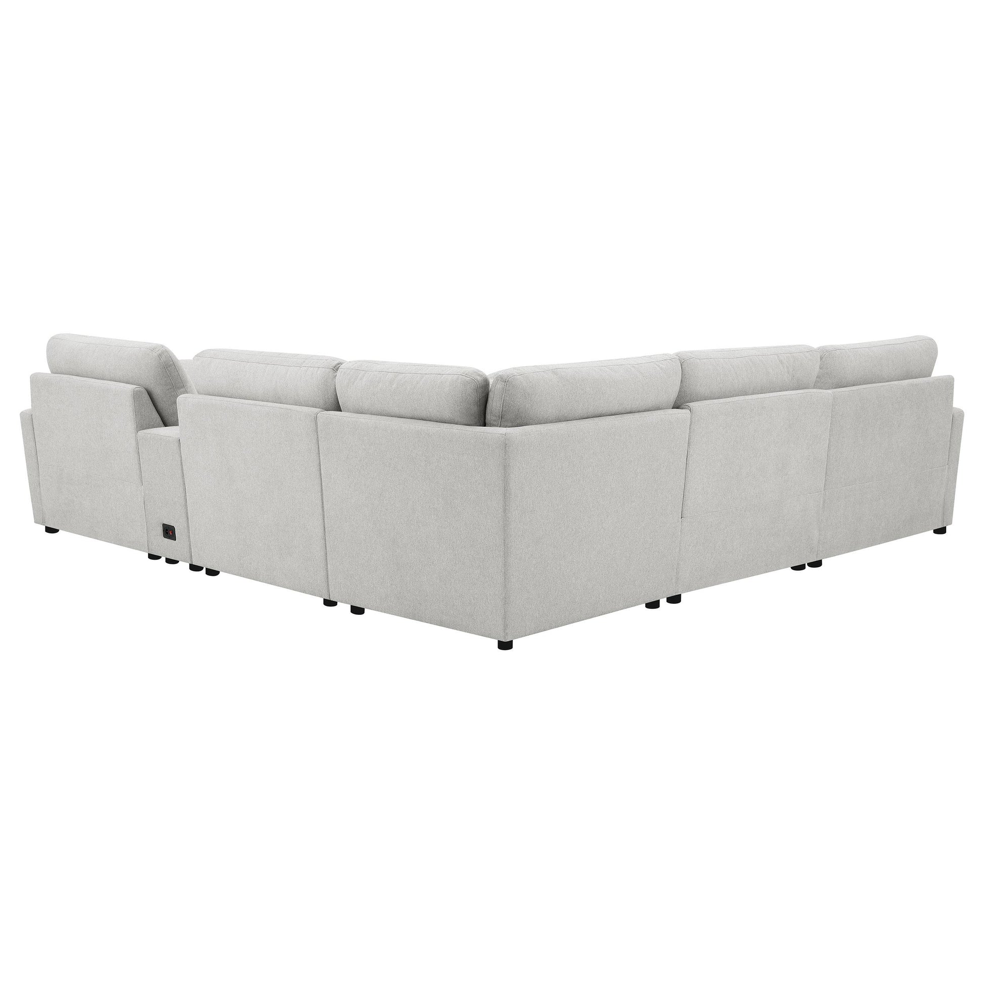  Coaster Furniture Collins 609560P-SET 6-piece Modular Power Reclining Sectional - Grey IMAGE 8