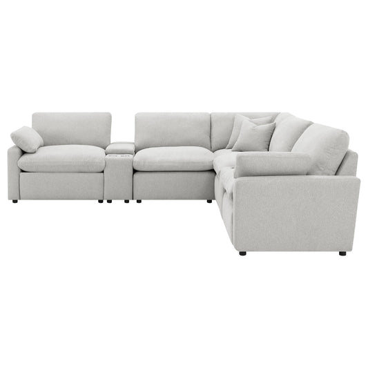  Coaster Furniture Collins 609560P-SETA 7-piece Modular Power Reclining Sectional - Grey IMAGE 1