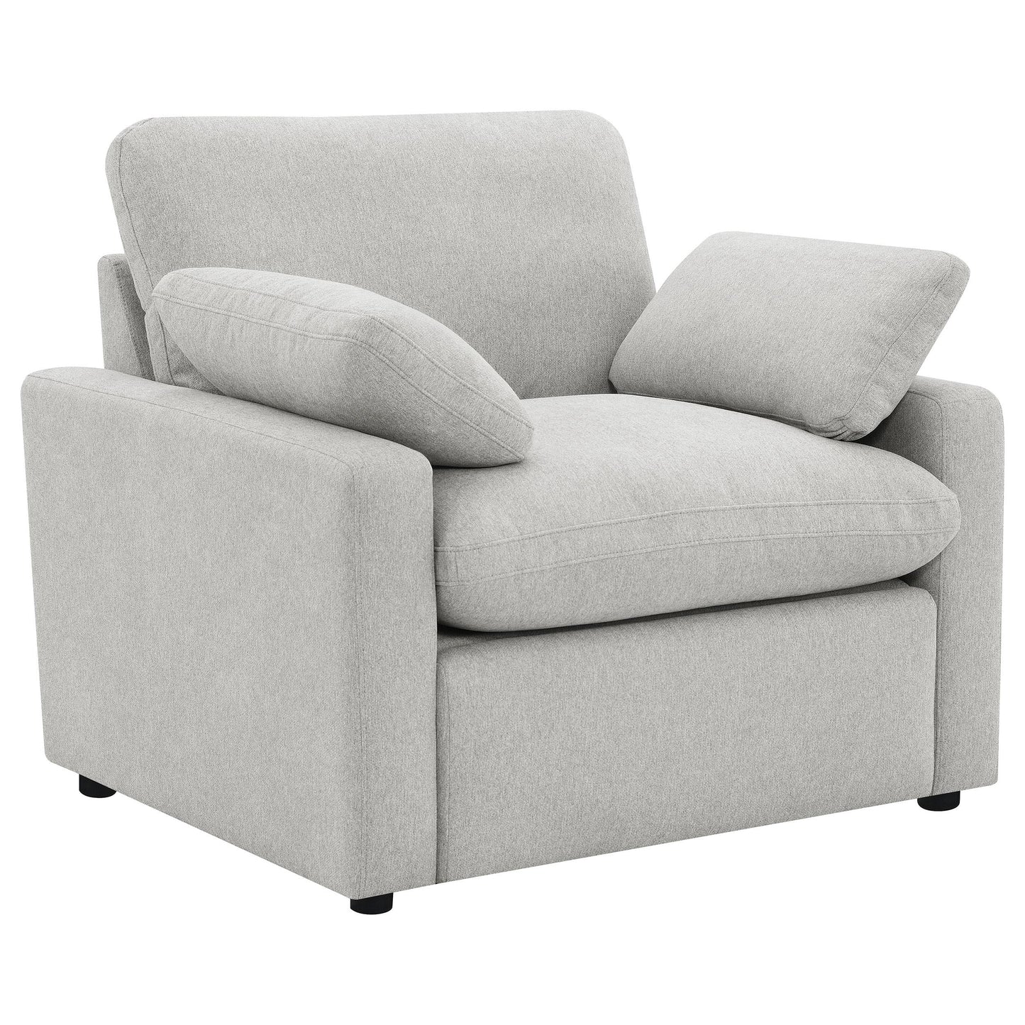  Coaster Furniture Collins 609563P Upholstered Power Recliner Chair - Grey IMAGE 1