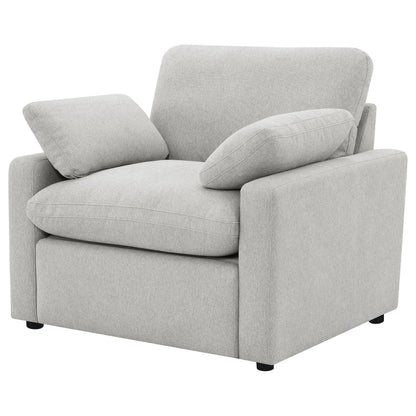  Coaster Furniture Collins 609563P Upholstered Power Recliner Chair - Grey IMAGE 2