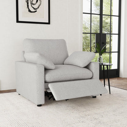  Coaster Furniture Collins 609563P Upholstered Power Recliner Chair - Grey IMAGE 6