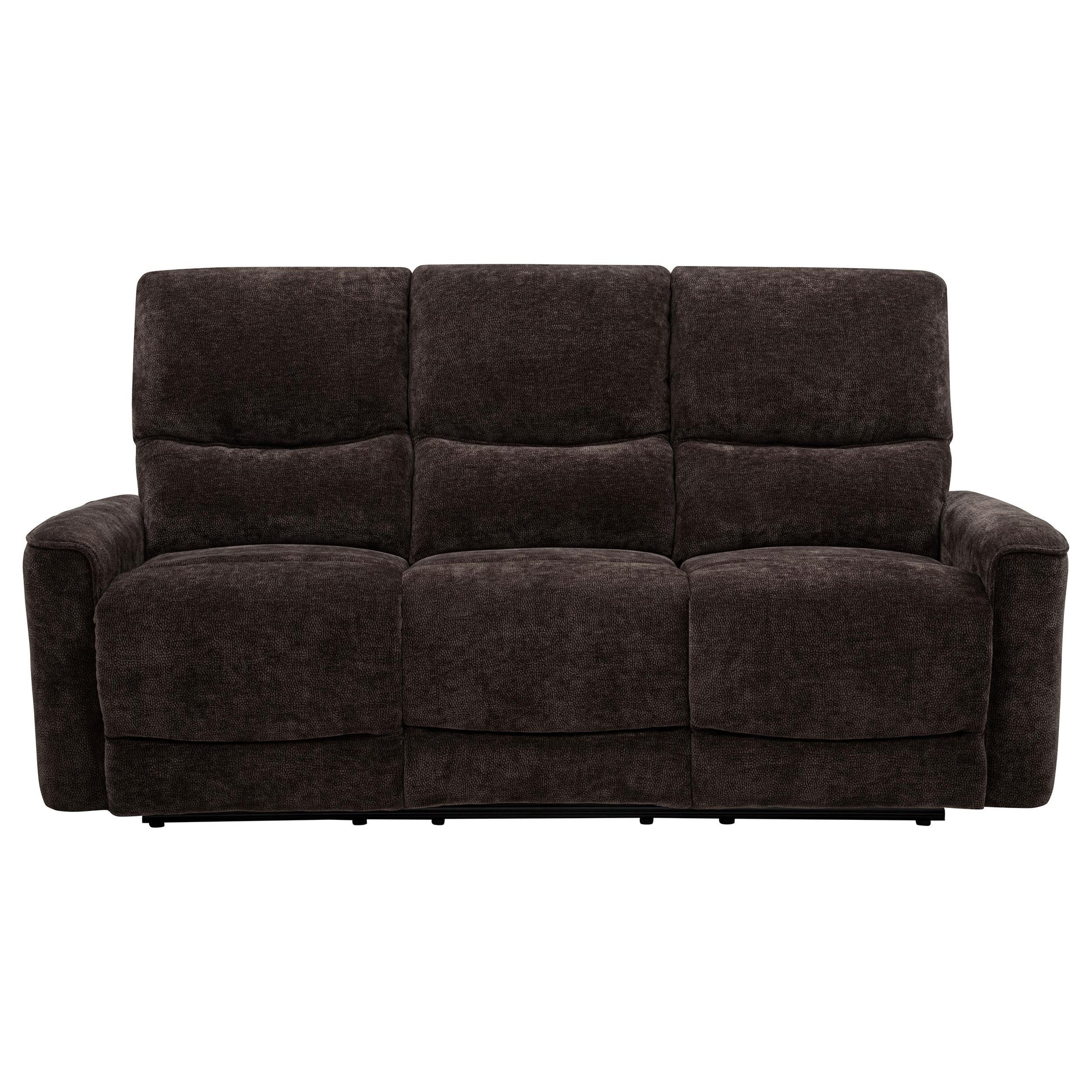  Coaster Furniture Navarro 609571 Chenille Upholstered Reclining Sofa - Dark Brown IMAGE 5