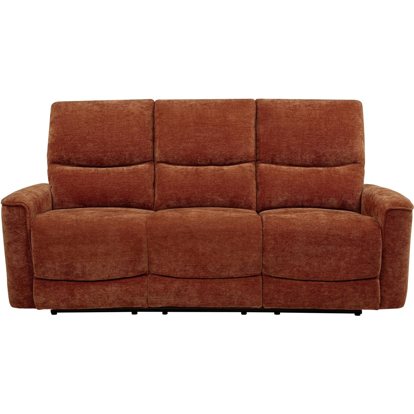  Coaster Furniture Navarro 609574 Chenille Upholstered Reclining Sofa - Burnt Orange IMAGE 5