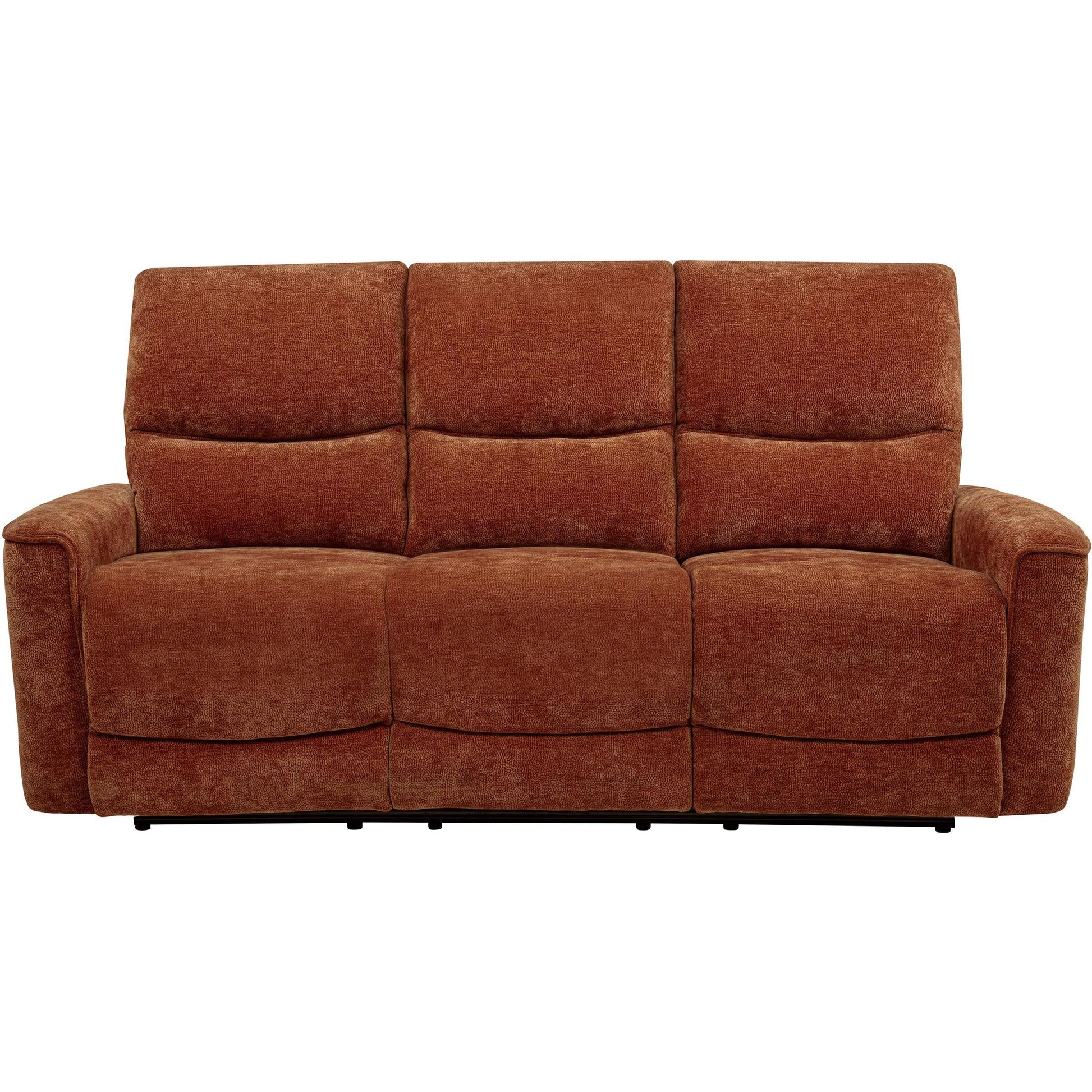  Coaster Furniture Navarro 609574 Chenille Upholstered Reclining Sofa - Burnt Orange IMAGE 5
