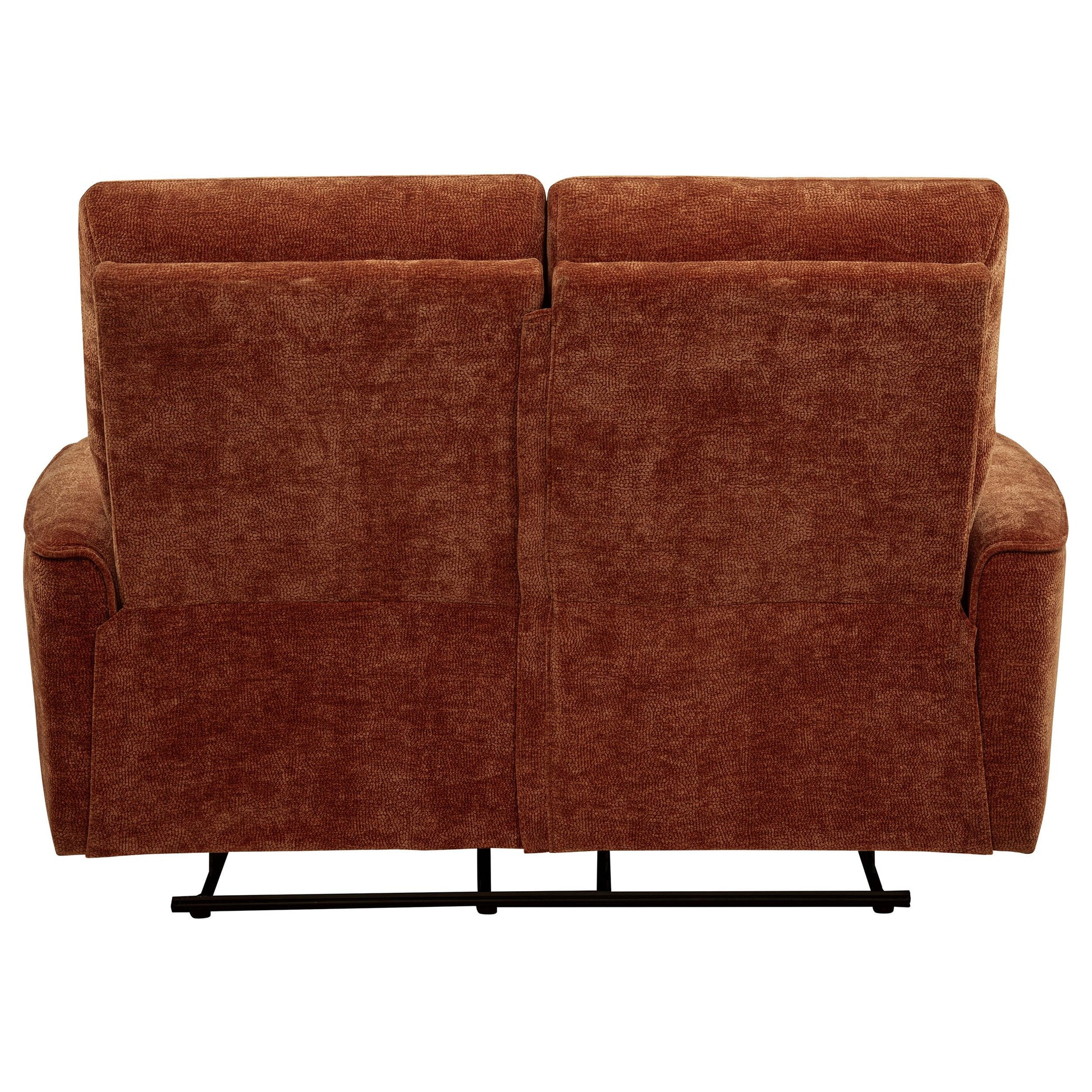 Coaster Furniture Navarro 609575 Chenille Upholstered Reclining Loveseat - Burnt Orange IMAGE 10