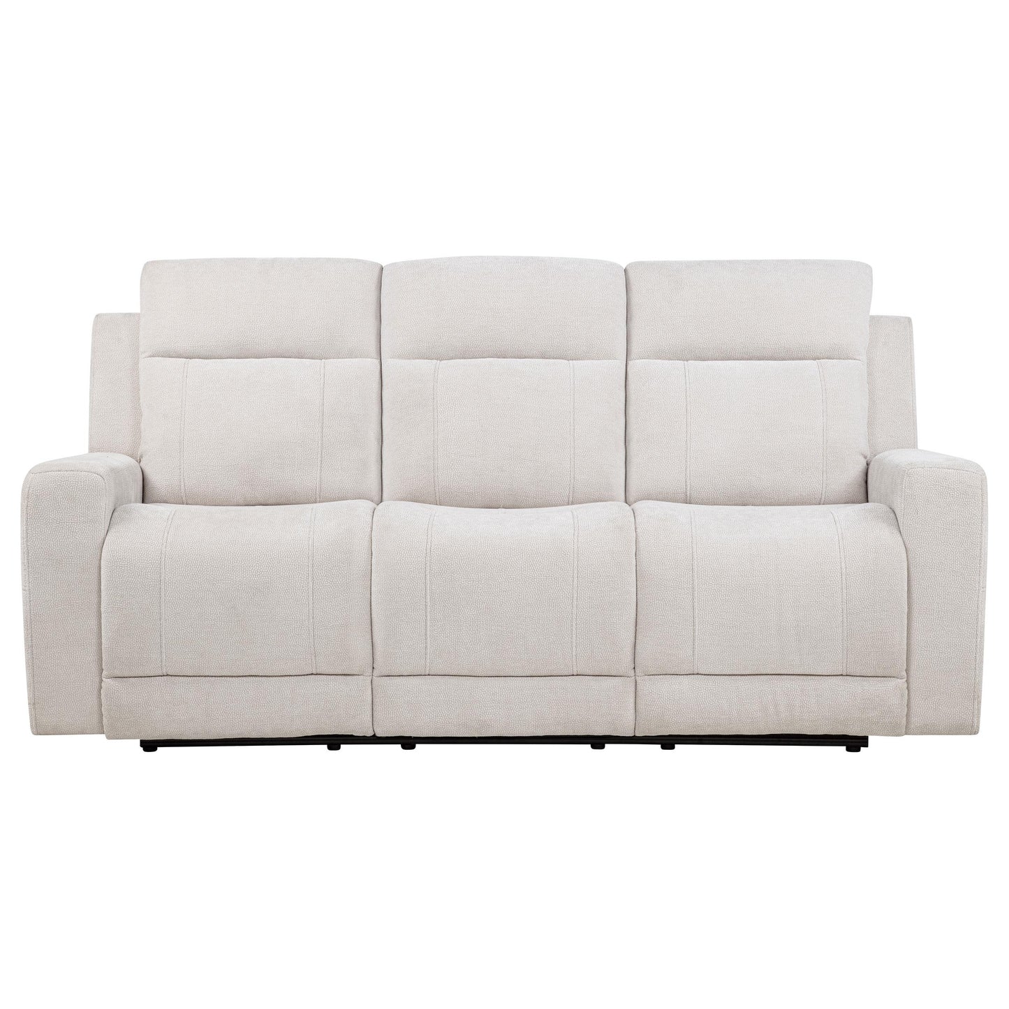  Coaster Furniture Kennett 610151P Chenille Upholstered Power Reclining Sofa - Ivory IMAGE 3