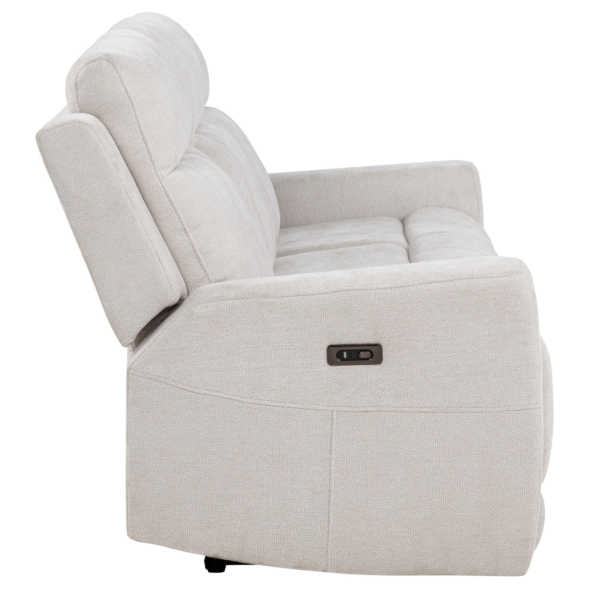  Coaster Furniture Kennett 610151P Chenille Upholstered Power Reclining Sofa - Ivory IMAGE 8