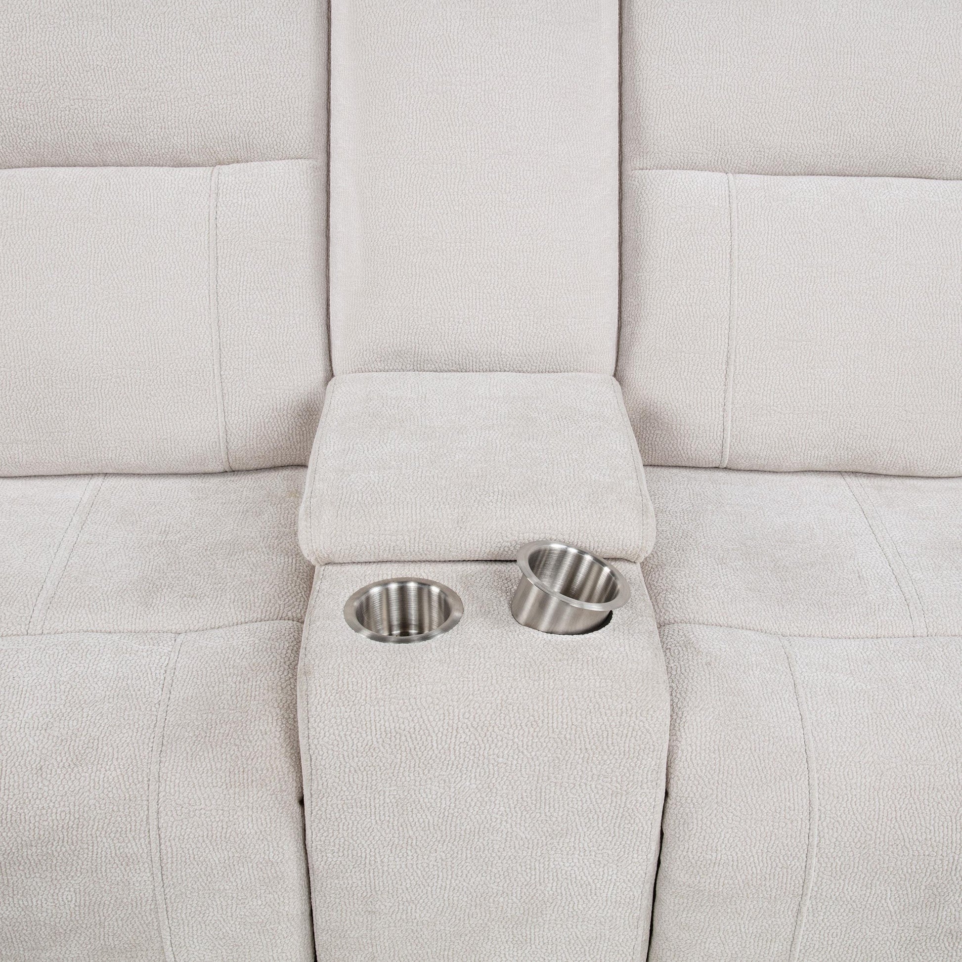  Coaster Furniture Kennett 610152P Chenille Upholstered Power Reclining Loveseat - Ivory IMAGE 13