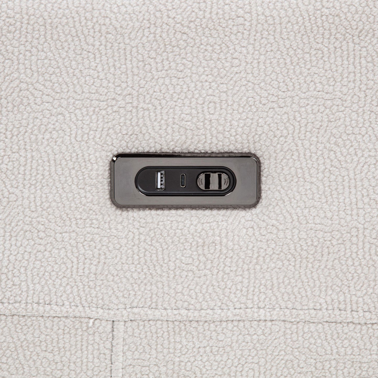  Coaster Furniture Kennett 610153P Chenille Upholstered Power Recliner Chair - Ivory IMAGE 2