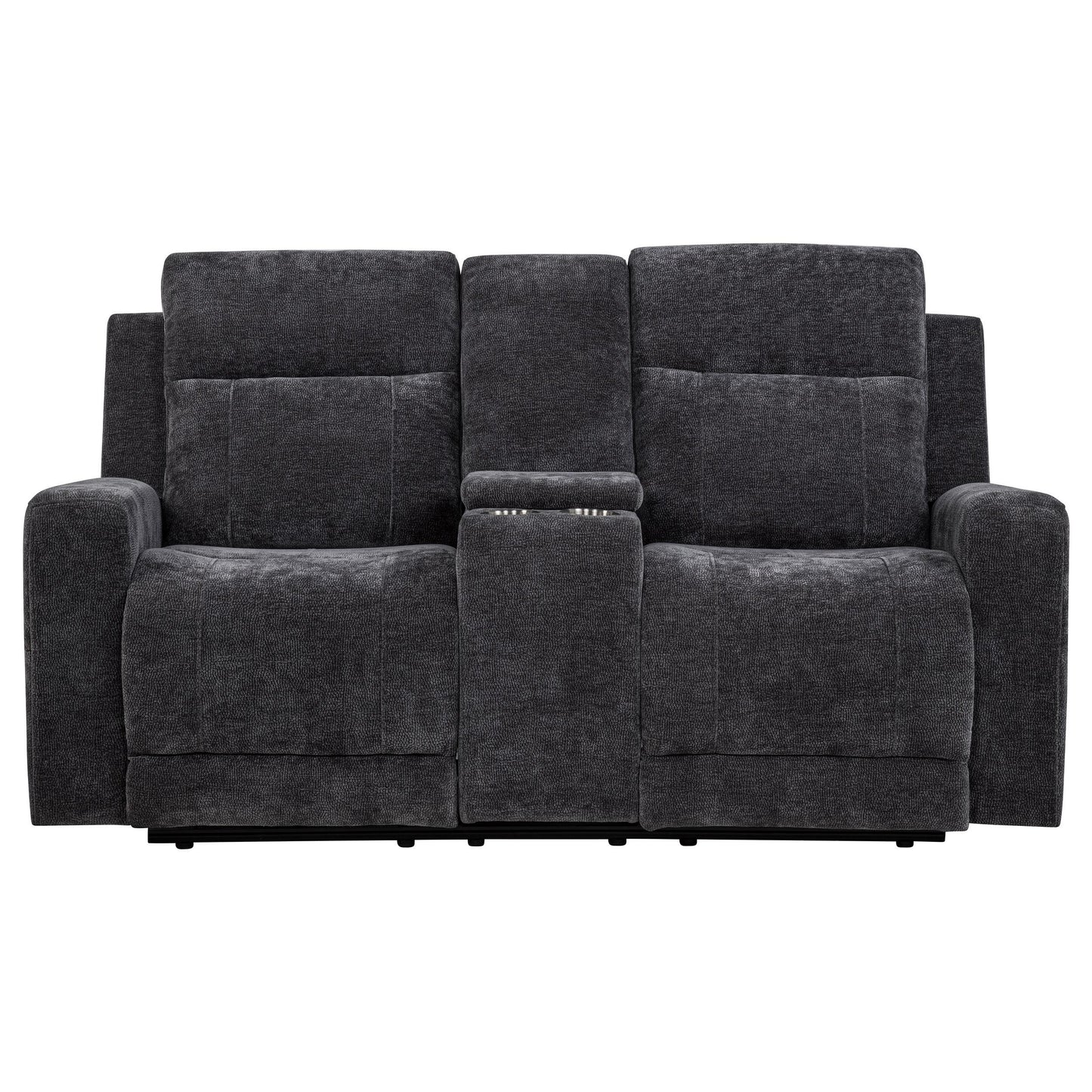  Coaster Furniture Kennett 610155P Chenille Upholstered Power Reclining Loveseat - Grey IMAGE 1