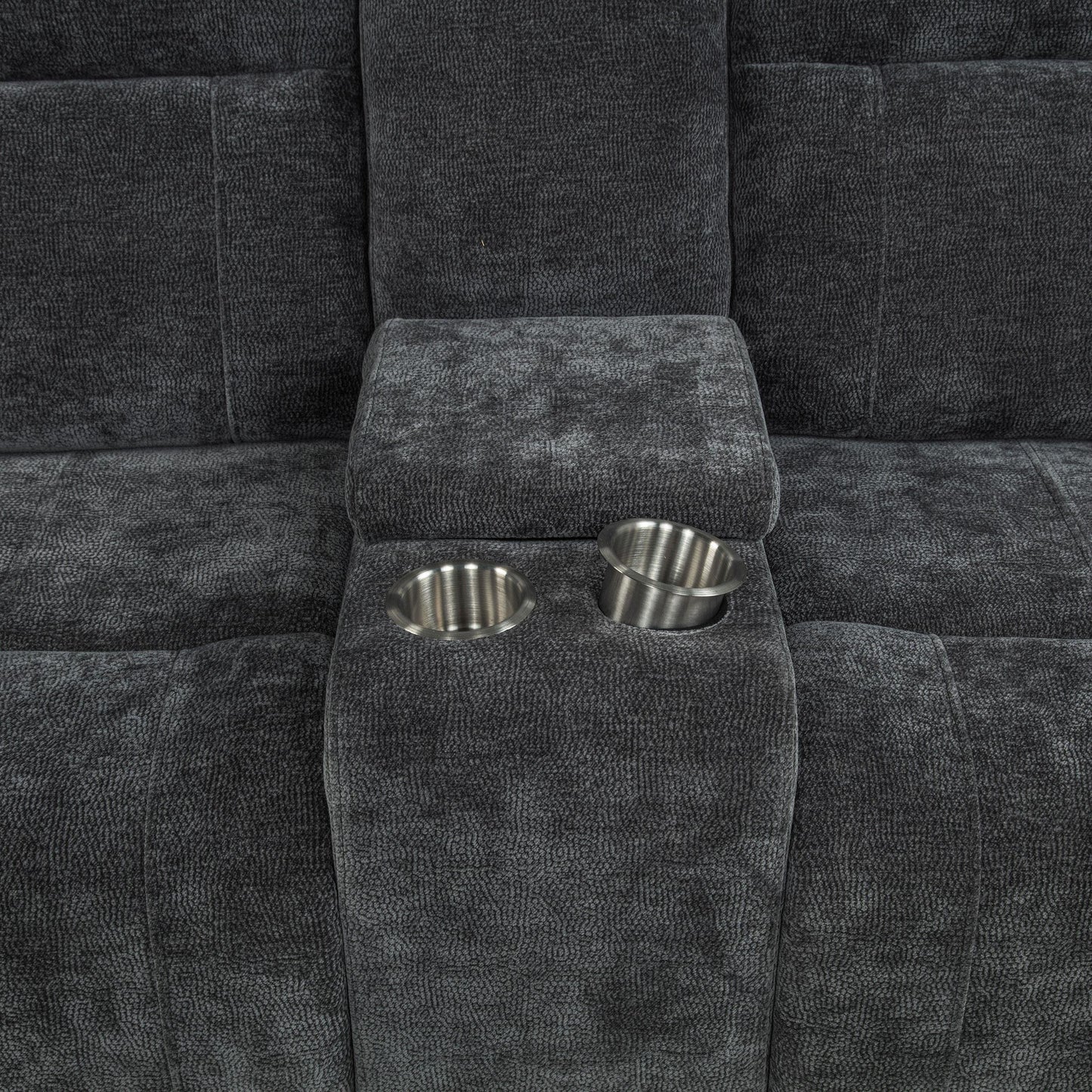  Coaster Furniture Kennett 610155P Chenille Upholstered Power Reclining Loveseat - Grey IMAGE 11