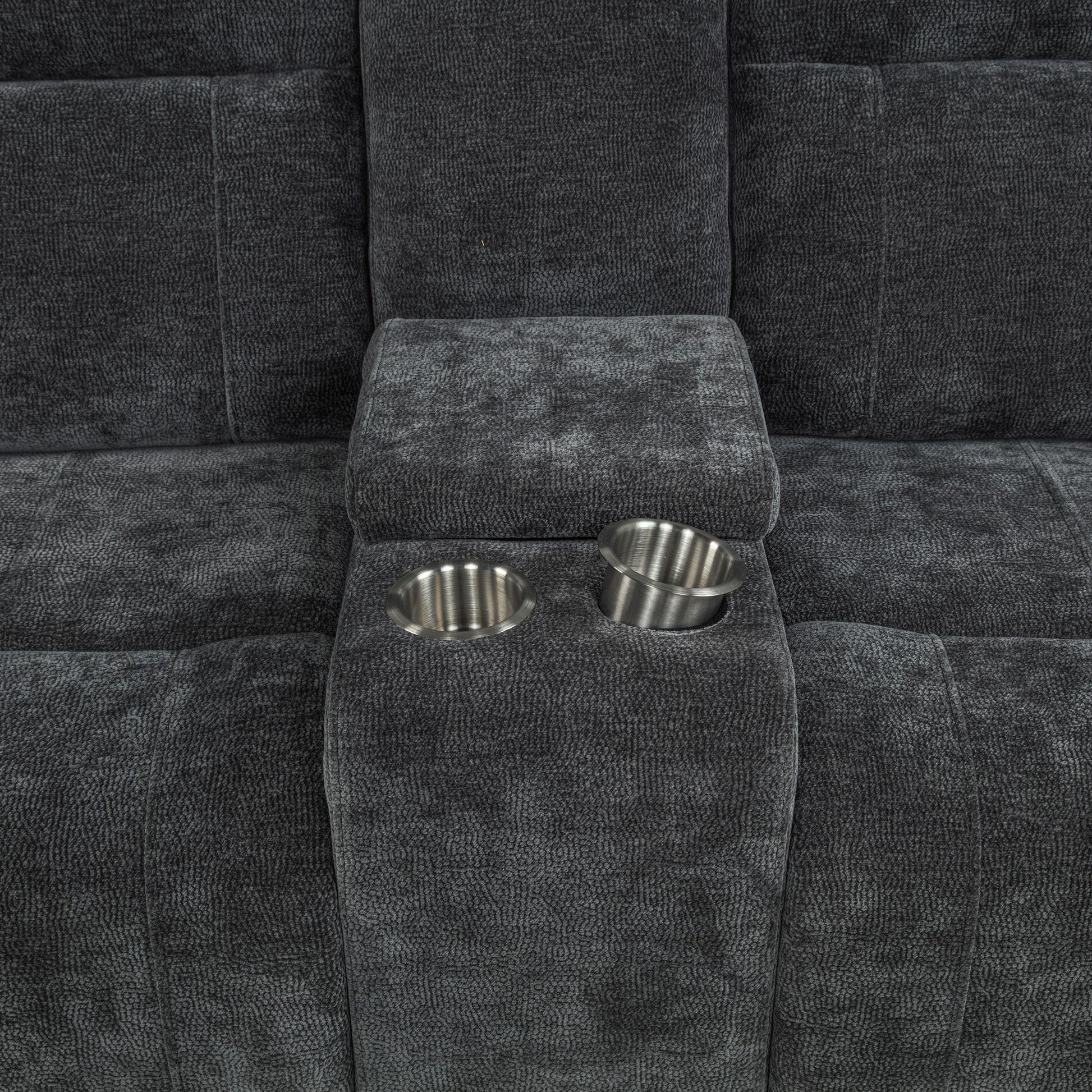  Coaster Furniture Kennett 610155P Chenille Upholstered Power Reclining Loveseat - Grey IMAGE 11