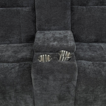  Coaster Furniture Kennett 610155P Chenille Upholstered Power Reclining Loveseat - Grey IMAGE 11