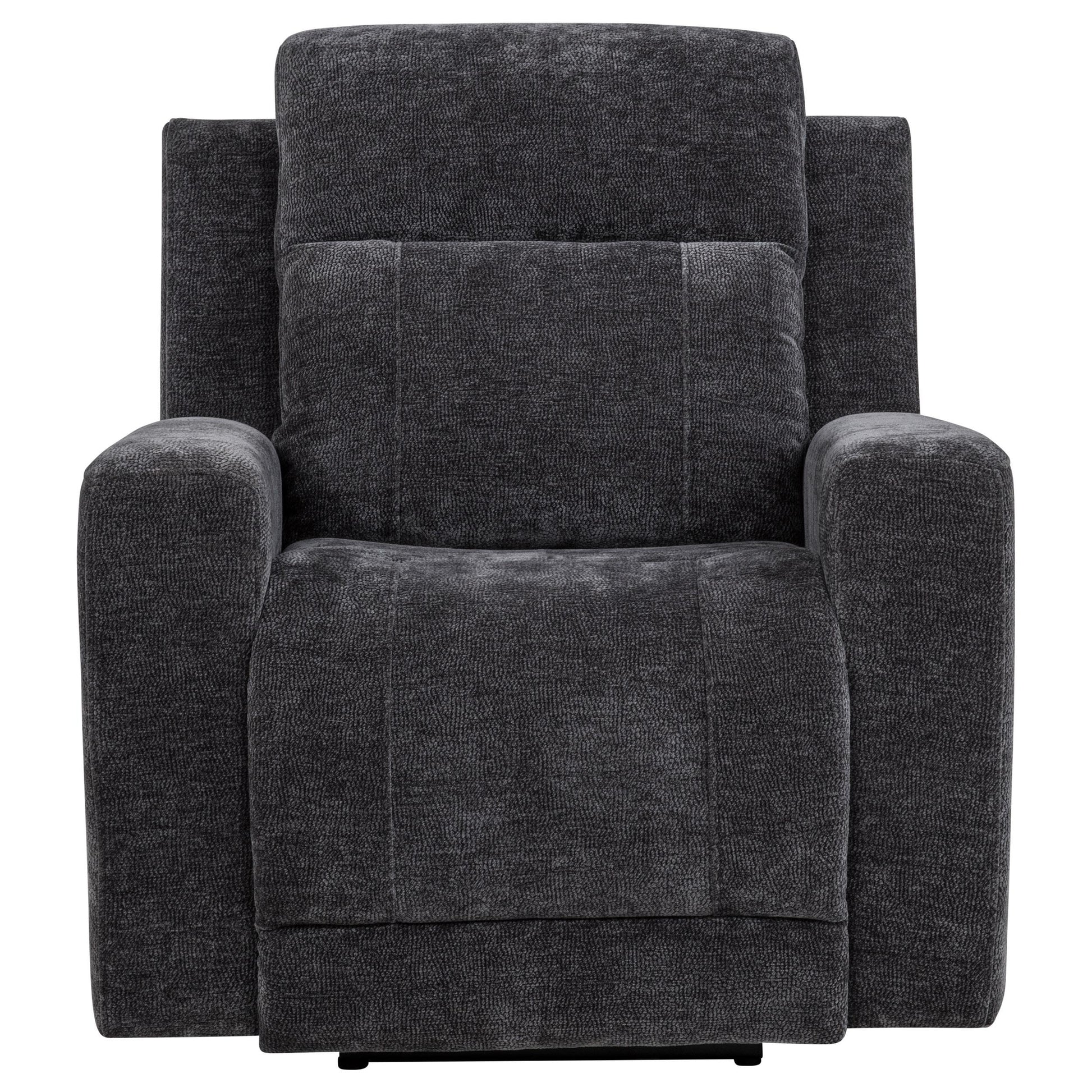  Coaster Furniture Kennett 610156P Chenille Upholstered Power Recliner Chair - Dark Grey IMAGE 1