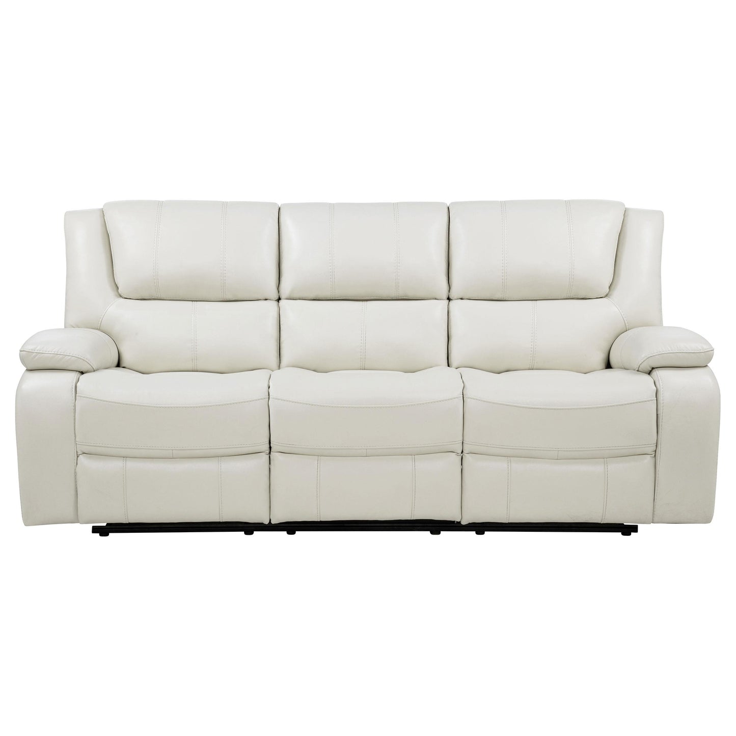  Coaster Furniture Camila 610247 Upholstered Motion Reclining Sofa - White IMAGE 2