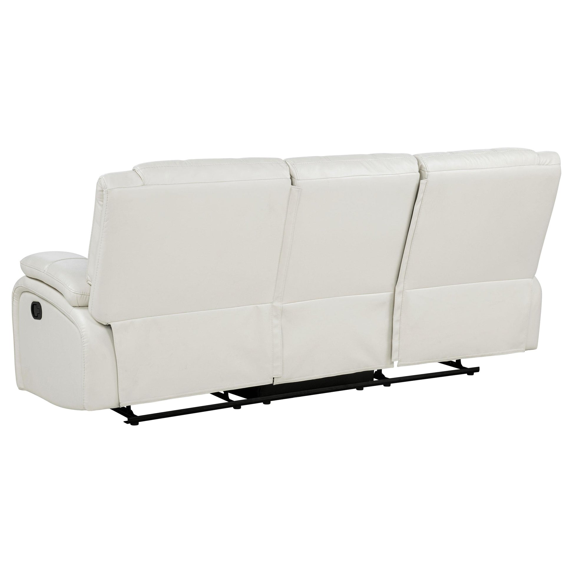  Coaster Furniture Camila 610247 Upholstered Motion Reclining Sofa - White IMAGE 3