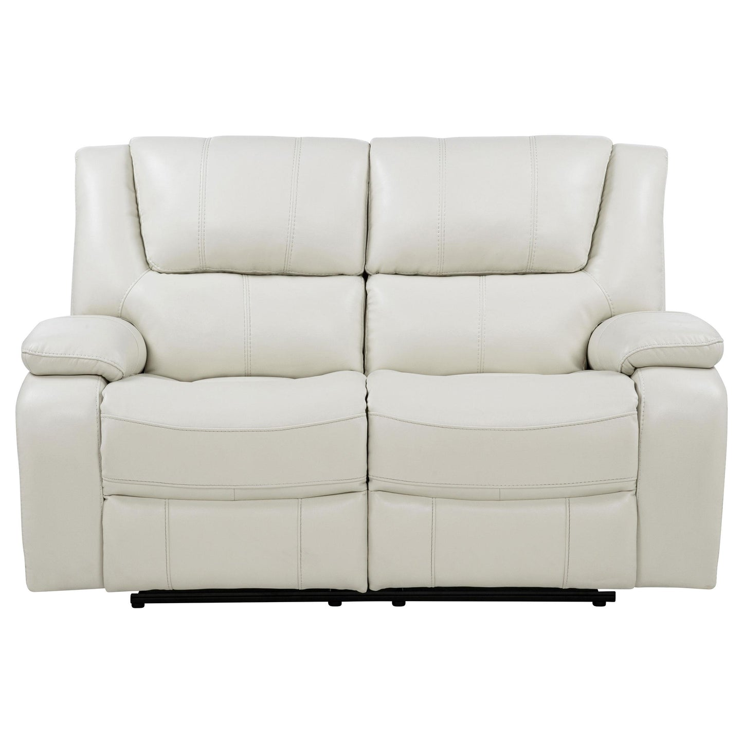  Coaster Furniture Camila 610248 Upholstered Motion Reclining Loveseat - White IMAGE 5