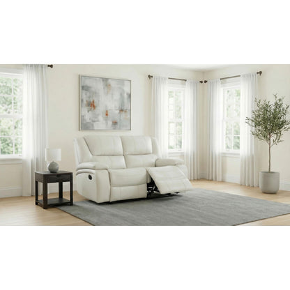  Coaster Furniture Camila 610248 Upholstered Motion Reclining Loveseat - White IMAGE 7