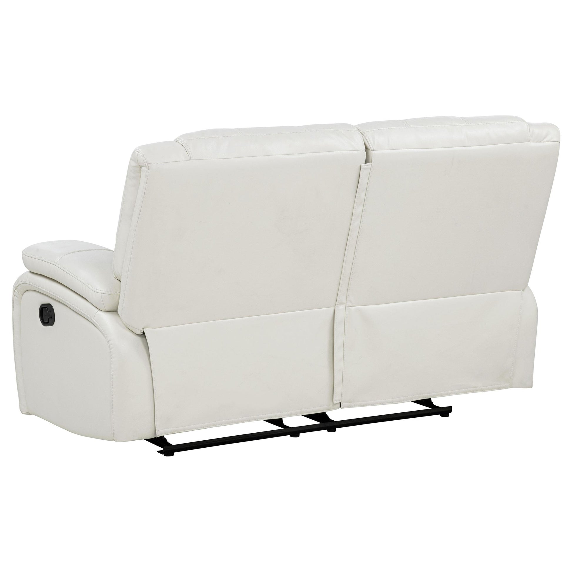  Coaster Furniture Camila 610248 Upholstered Motion Reclining Loveseat - White IMAGE 8