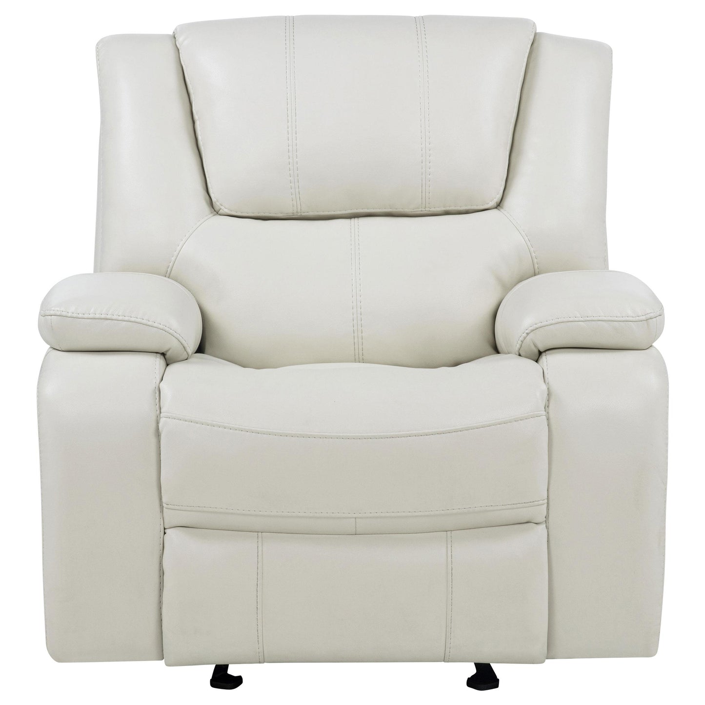  Coaster Furniture Camila 610249 Upholstered Glider Recliner Chair - White IMAGE 4