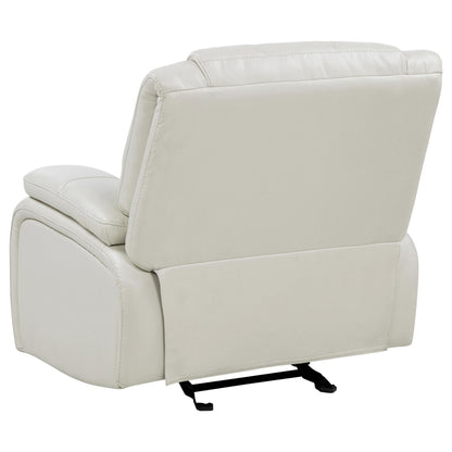  Coaster Furniture Camila 610249 Upholstered Glider Recliner Chair - White IMAGE 7