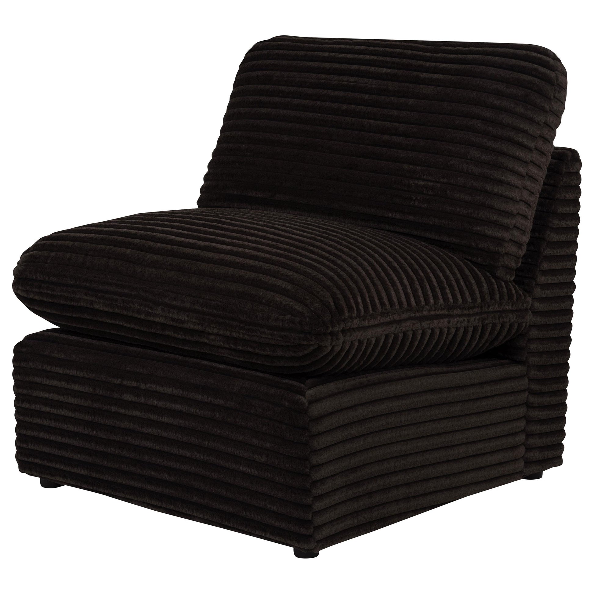  Coaster Furniture Collins 610350AC Modular Armless Chair - Chocolate Brown IMAGE 1