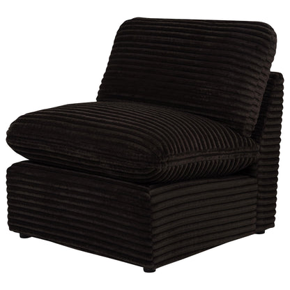  Coaster Furniture Collins 610350AC Modular Armless Chair - Chocolate Brown IMAGE 1
