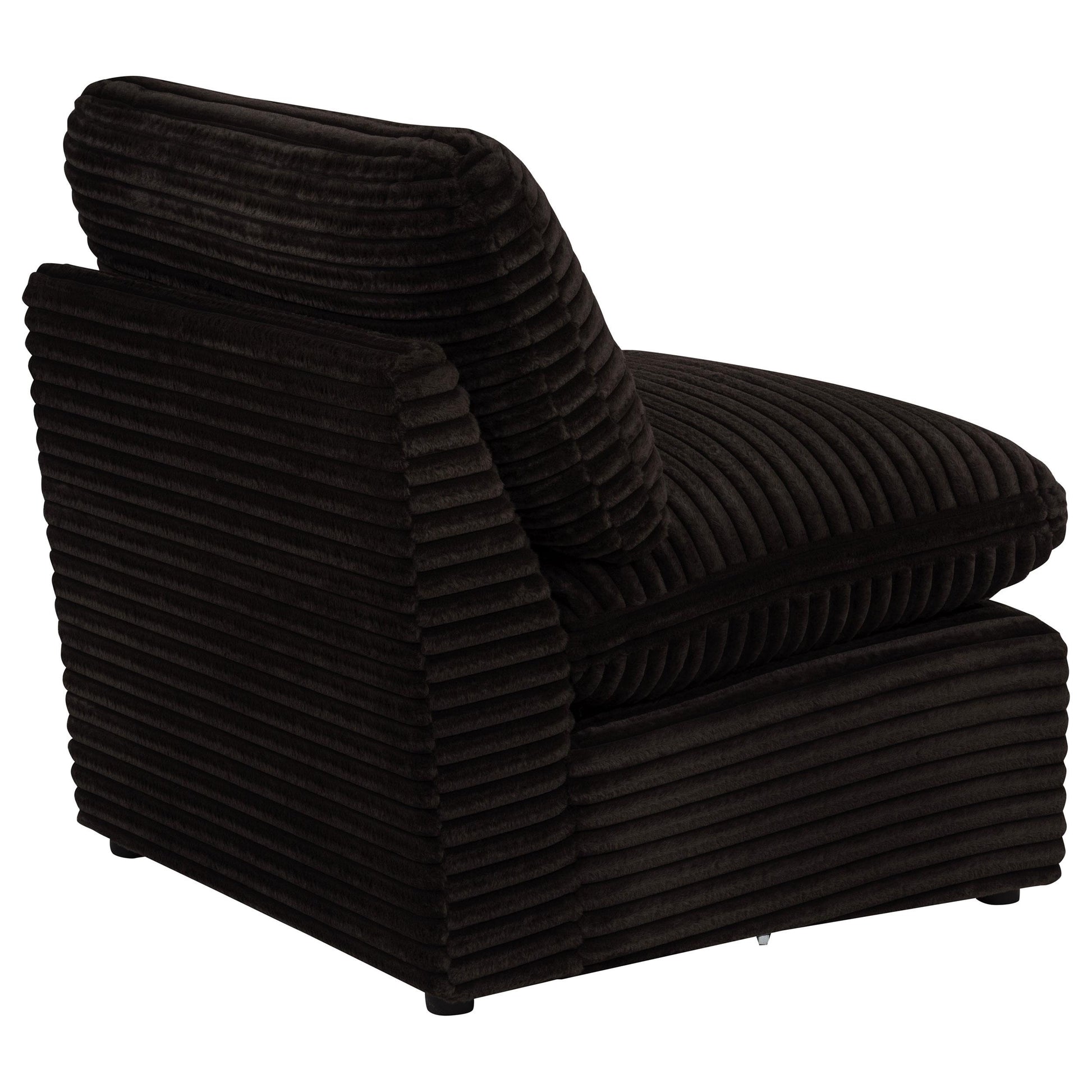  Coaster Furniture Collins 610350AC Modular Armless Chair - Chocolate Brown IMAGE 3
