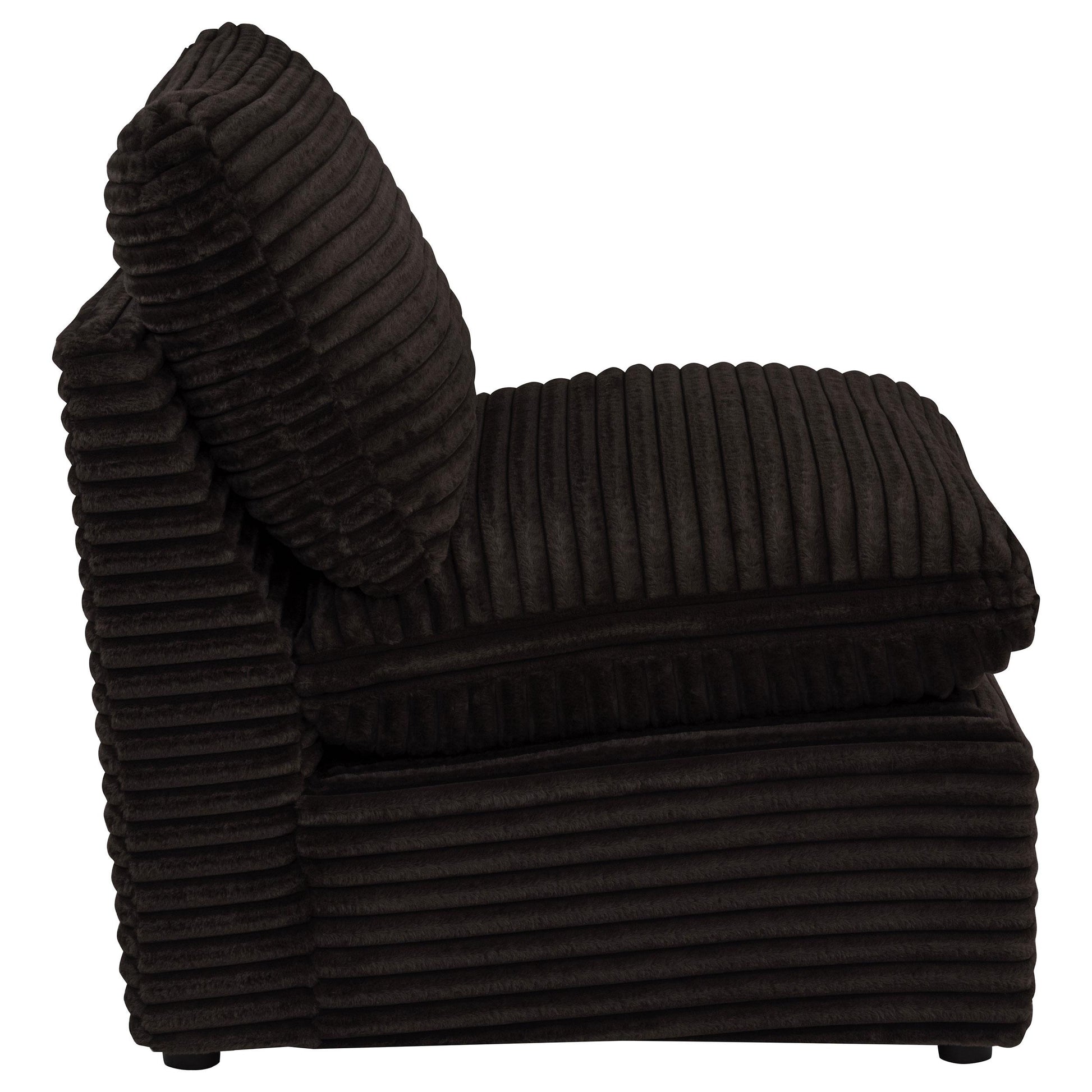  Coaster Furniture Collins 610350AC Modular Armless Chair - Chocolate Brown IMAGE 5