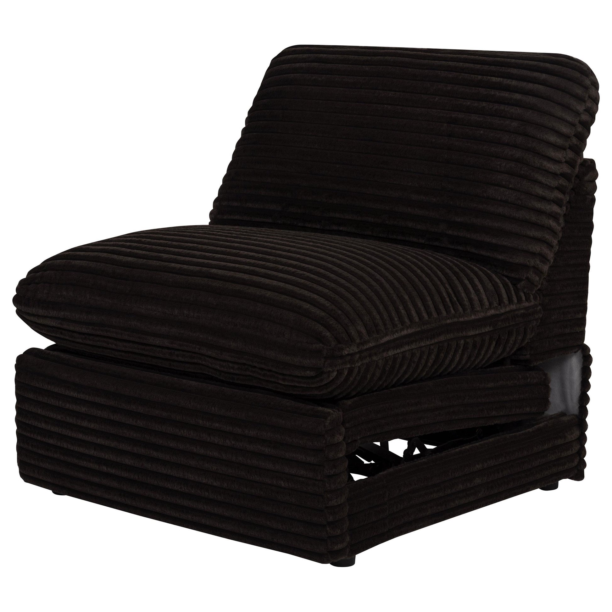  Coaster Furniture Collins 610350ARP Modular Power Armless Recliner - Chocolate Brown IMAGE 1