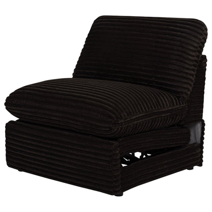  Coaster Furniture Collins 610350ARP Modular Power Armless Recliner - Chocolate Brown IMAGE 1